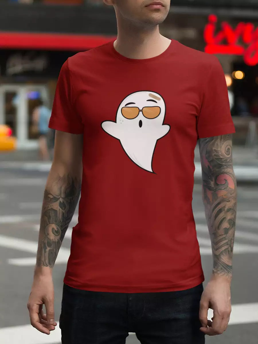 Red Cool Boo Printed T-Shirt for Men